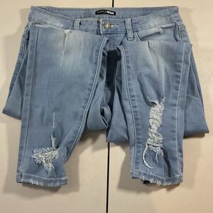 Fashion Nova Los Angeles Style Sky Blue Denim